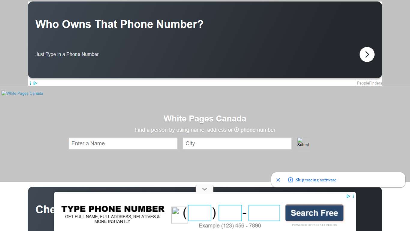 Find a Person in Canada, White Pages Canada